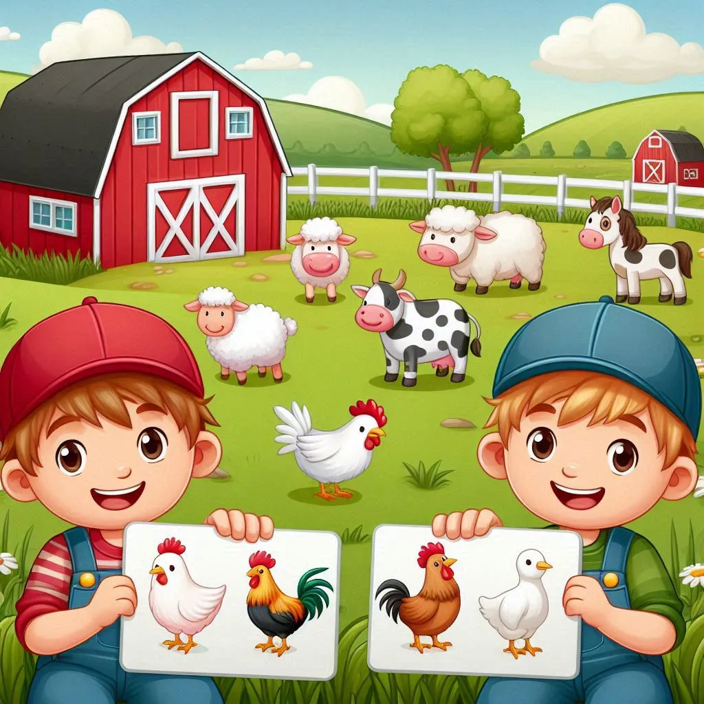 Farmyard Adventures: Learning with Farm Animals Flashcards